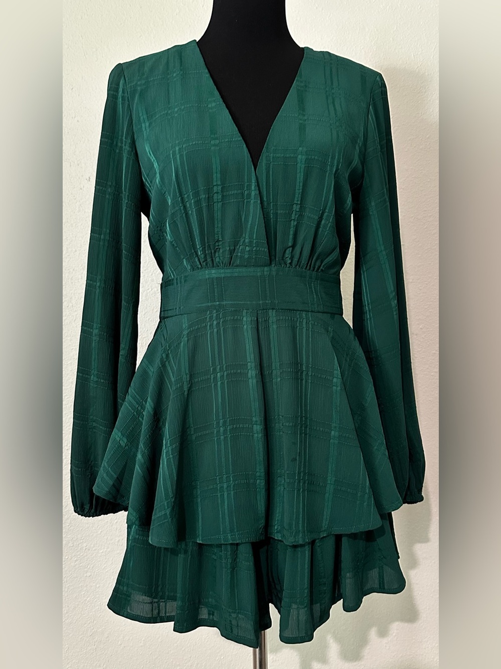Saints + Secrets Deep Emerald Long-Sleeve V-Neck